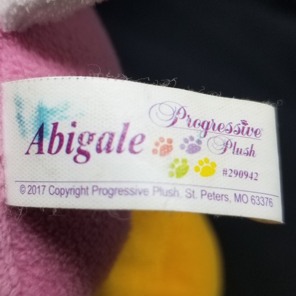 2017 PROGRESSIVE PLUSH "ABIGALE" PINK OWL #290942 - Picture 11 of 12